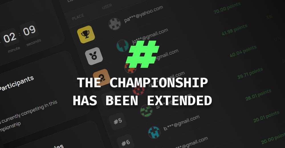 The championship has been extended by two days 🏆